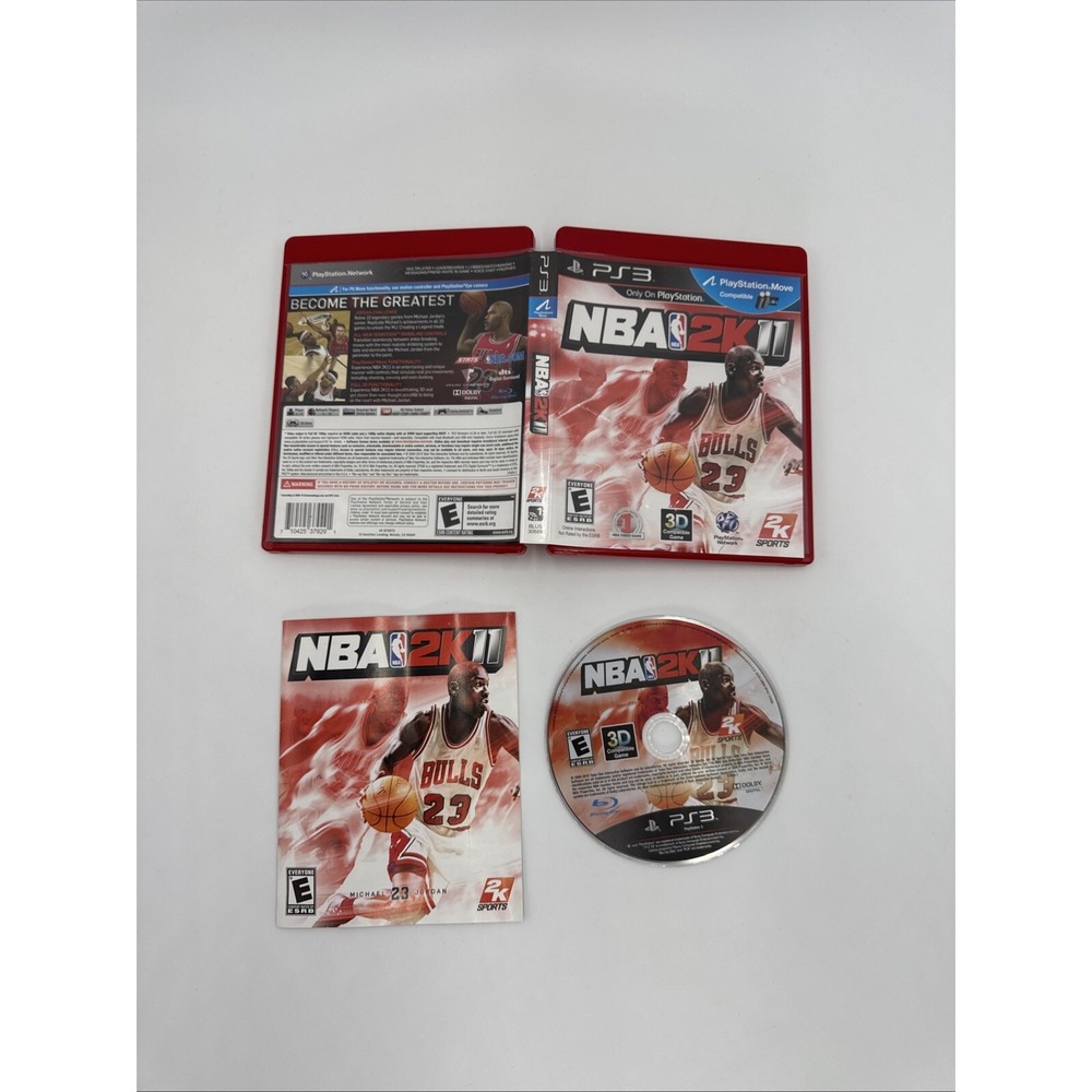 NBA‎ 2K11 PlayStation 3 PS3 Red Case & Blu Ray Disc With Manual TESTED Jordan 23